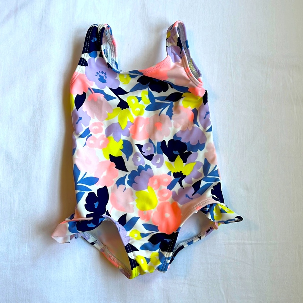 Carter’s Baby Girl’s Floral One Piece Bathing Suit Size 6 Months